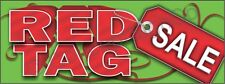 1.5'X4' RED TAG SALE BANNER Outdoor Indoor Sign Liquidation Clearance Savings picture