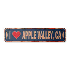 I LOVE APPLE VALLEY CALIFORNIA Vintage Street Sign ca city state us road rustic picture