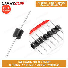 20pcs 6A/6A10/10A10 R-6 Schottky Barrier Fast Recovery Rectifier Diode 45V 1000V picture