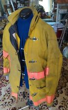 Vintage Retired Firefighter Turnout JACKET FIRE COAT USED Size 48 X 35 picture