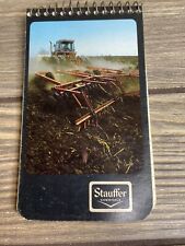 Vintage Stauffer Spiral Notepad Book Tractor Fields picture