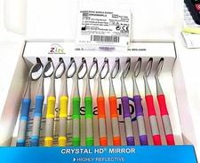 Dental ZIRC CRYSTAL HD Mouth Mirrors with Soft Grip Handle Pack of 12 - USA MADE picture