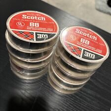 Vintage Scotch 88 3M Vinyl Plastic Electrical Tape in Plastic Case LOT OF 10 picture