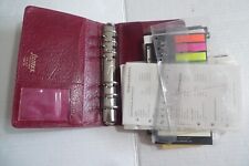 FILOFAX - 4CLF 7/8 LEATHER PLANNER  &  INSERTS - VINTAGE - MADE IN ENGLAND picture