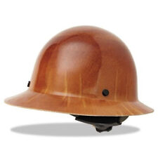 NEW MSA 475407 Tan FULL BRIM Skullgard Heavy Duty Hard Hat W/Ratchet Suspension picture