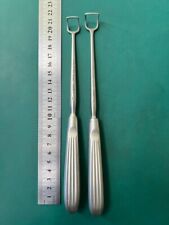 Lot of 2 Karl Storz 730001 Beckmann Straight Adenoid Curette Size 1, Size 0 22cm picture