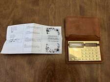 VINTAGE Gold Assurance Solar Cell Power Electronic Calculator Leather Cover picture