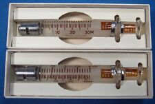 VINTAGE YALE LUER-LOK 2CC GLASS SYRINGES X2 NEW OLD STOCK      C picture