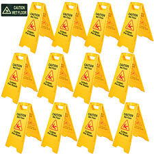 12 Pack Wet Floor Sign 2-Side Caution Wet Floor Cones Yellow Signs Portable picture