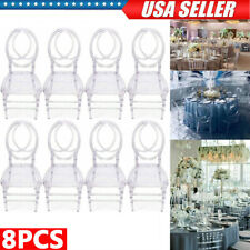 8PCS Wedding Elegance Event Crystal Ice Stacking Side Chair with Designer Back picture