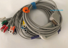 GE Marquette Medical EKG ECG Cable 10 lead Clip connector Compatible picture