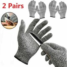2 Pairs Butcher Gloves Cut Proof Stab Resistant Safety Kitchen L5 Protection US picture