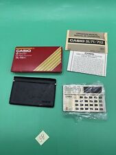 VINTAGE CASIO SL-702G ELECTRONIC CALCULATOR CASE SOLAR CELL Credit Card Wallet picture
