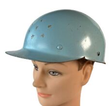 Vintage Fiberglass Hard Hat With Slide In Liner Light Blue Unbranded PPE picture
