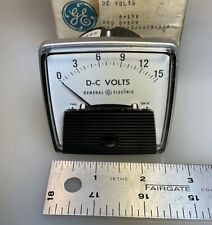 Vintage GE Panel Meter 0-15 VDC Volts DC Voltmeter Gauge  picture