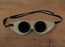 Vintage MOTORCYCLE Riding Safety Welding  Goggles Steampunk Glasses Leather picture