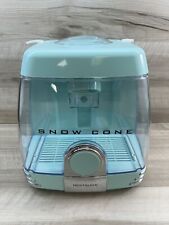 Nostalgia Vintage Snow Cone Maker Machine Ice Shaver Retro Large Capacity Teal picture