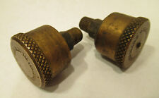 Antique Lunkenheimer Tiger No. 00 Brass Grease Cups Pair Vintage Hit Miss picture