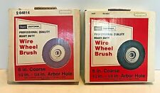Vintage Sears Craftsman Heavy Duty Wire Wheel Brush 6 in. #64814 Lot of 2 New  picture