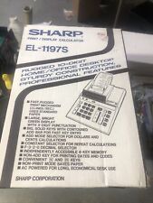 Vintage Sharp EL -1197S 10 Digit Adding Machine Calculator With Printing NEW NIB picture