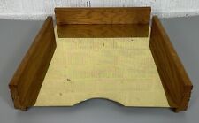 MCM Vintage  Yosi Letter Size Wood Brass Desk Paper File Tray Paramount CA picture