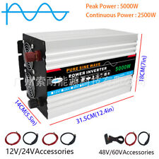 Pure Sine Wave Inverter 12V/24V/48V/60V Input Peak Power 5000W (actual 2500W) picture