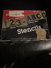 Vintage Reese’s Brass 3” Interlocking Stencils Numbers 15 Pieces 10013 Reusable picture