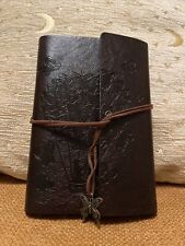 Embossed Butterfly Leather-Bound Blank Journal Diary - Vintage Notebook picture