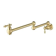 matrix decor Wall Mounted Pot Filler with Double Handle in Brushed Gold picture