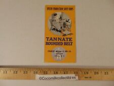  Vintage Charles Millar & Son CO Tannate Rounded Belt Brochure Utica NY picture