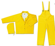 MCR 6003X2 Commodore PVC/Non-Woven Poly/Nylon 3 Piece RAIN Suit YELLOW  SIZE 2XL picture