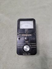 Vintage Simpson Ohmmeter Model 372 Used Untested With Leads picture