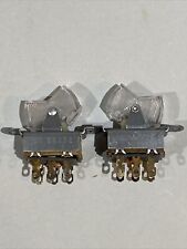 Vintage Ultra-Glow DPDT  Clear Illuminated Rocker Switch 6A/125VAC, NOS Lot of 2 picture