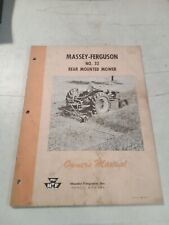 Vintage 1958 Massey Ferguson No 32 Rear Mounted Mower Owners Manual  picture
