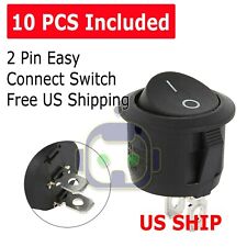 10PCS Round Rocker Switch ON/OFF Toggle Round Button Boat Car Auto Switch 12V US picture