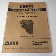 Clark Transmission Maintenance & Service Manual R-28000 Series 3 Speed picture