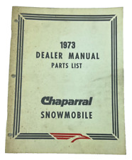 VINTAGE 1973 CHAPARRAL SNOWMOBILE DEALER MANUAL PARTS LIST PART  # - 51891 picture