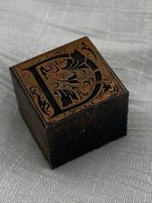Vintage Printing Letterpress Printers Block Copper on Wood Letter D picture