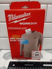 Milwaukee 415G-2X WORKSKIN Lightweight Performance Long Sleeve Shirt- Gray - 2X picture