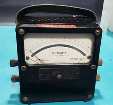 LARGE VINTAGE ELECTRICAL  KILLOWATTS GAUGE  Steampunk Old Antique  Meter picture