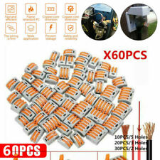 60Pcs Reusable Wago 222 Electrical Connectors Wire Block Clamp Terminals Cable picture