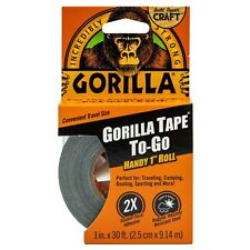 Gorilla Black Duct Tape to-Go, 1 in x 30 ft Single Roll  picture
