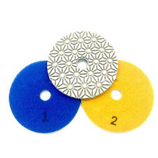 3PCS/Set 1#2#3# Dry/Wet 3 Step Diamond Polishing Pads 4-inch for Granite Marble picture