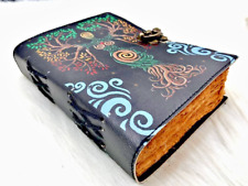 Blank Spell Book of Shadows vintage leather journal grimoire gifts for him her picture