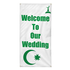 Vertical Vinyl Banner Multiple Sizes Welcome to Our Wedding Islamic Muslim picture
