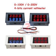 DC 0-100V/200V 10A Digital Voltmeter Ammeter Volt Amp Meter 4-Bit Dual LED picture