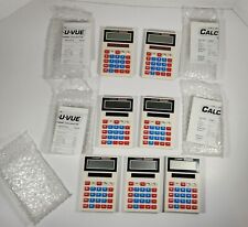 LOT OF 7 VINTAGE LEARNING RESOURCES STUDENT Calc-U-Vue SOLAR STAND CALCULATORS picture