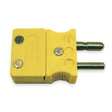 TEMPCO TCAR-1007 Thermocouple Plug,K,Yellow,Hollow Pin 5ZY32 picture